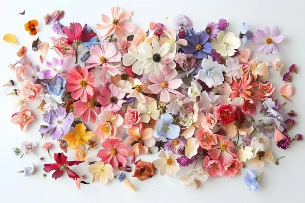 Dried petal confetti