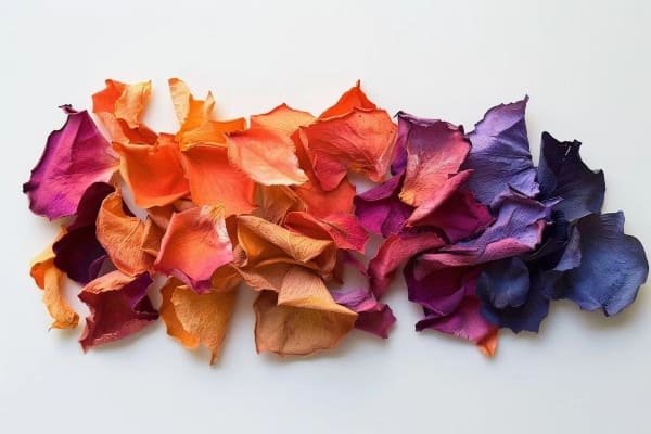 dried rose petals